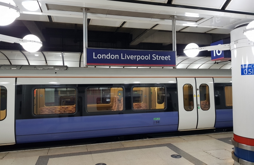  TfLRail train at Liverpool Street