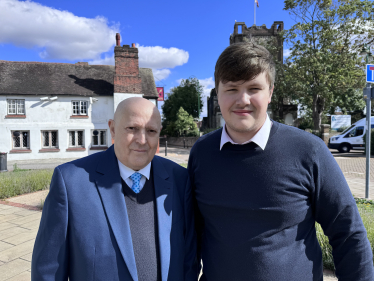 Graham Gosling and Ben Suter standing together in Dagenham Village