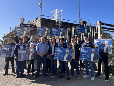 Sam Holland’s campaign launch in Dagenham with Lucy Frazer MP